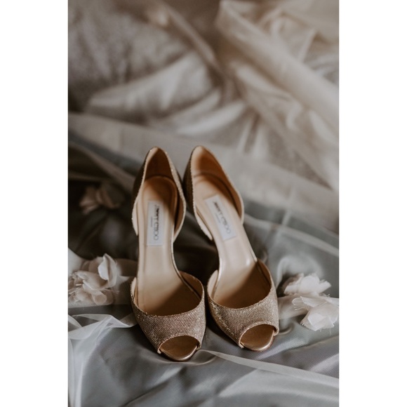 Jimmy Choo Logan D'orsay Peep Toe Pumps - Picture 3 of 7